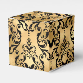 Gold und Black Halloween Damask Geschenkschachtel