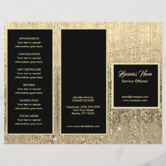 Gold und Black Menu & Pricing Flyer