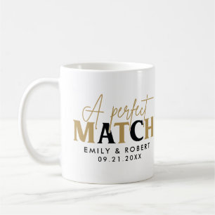 Gold und Black Perfect Match Wedding Gift Kaffeetasse