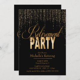 Gold- und Black-Rent-Party Einladungen