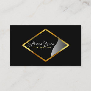 Gold und Black Rhombus Visitenkarte
