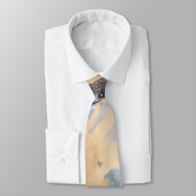 Gold und Blau abstrakt Krawatte (Gebunden)