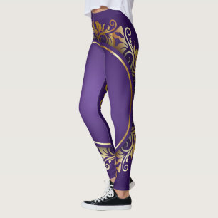 Gold und blaue Leggings