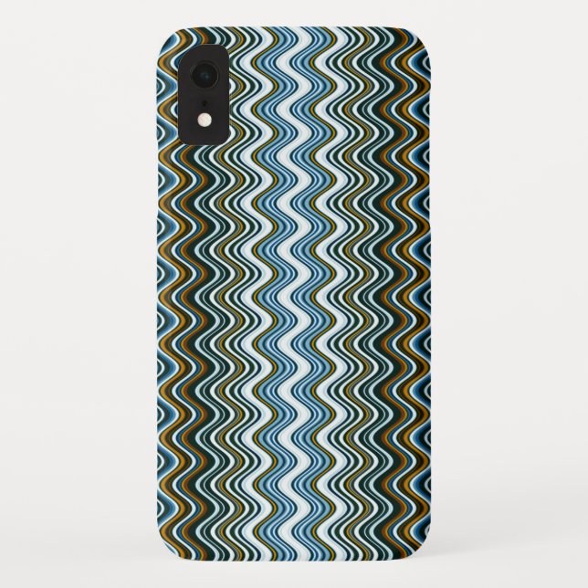 Gold und Blaue Streifen Case-Mate iPhone Hülle (Rückseite)