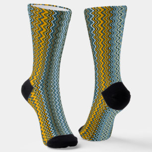 Gold und Blaue Streifen Socken