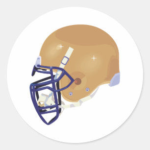 Gold- und Blauhelmvektor Runder Aufkleber