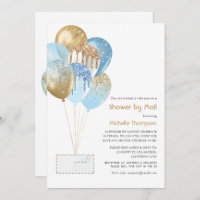 Gold und Blue Baby oder Brautparty per Mail