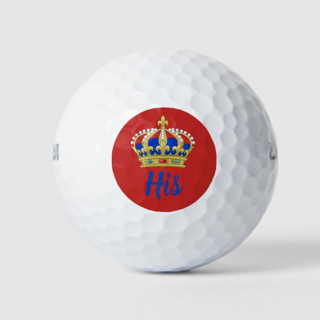 Gold und Blue Crown - seine Golfball (Vorderseite)