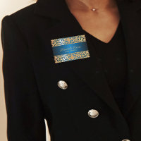 Gold und Blue Jewelen Verzierter Vintager Veransta