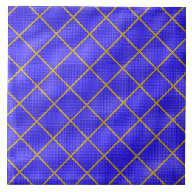Gold und Blue Tile Fliese (Vorderseite)