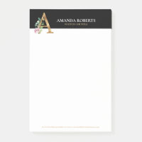 Gold und Blume mit Monogramm A