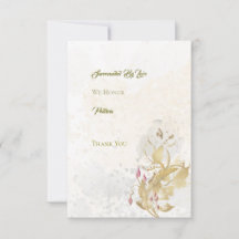 Gold und Blush Floral 50. Geburtstag danke Ihnen K