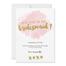 Gold und Blush wirst du meine Bridesmaid sein?