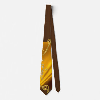 Gold und Braun Farbe Neck Tie Krawatte