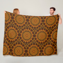 Gold- und Brauner Fleece-Decke Fleecedecke