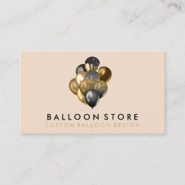 Gold- und Bronzeglitter-Partyballon-Dekorationen Visitenkarte