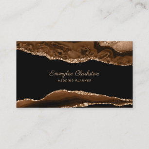 Gold und Brown Agate Business Card Visitenkarte