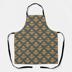 Gold und dunkelblau Art Deco Design mit Rhombus Schürze