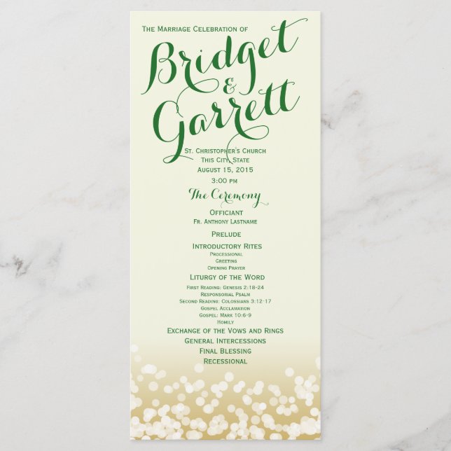 Gold und Elfenbeinleuchten Programm (Vorderseite)