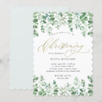 Gold und Eukalyptus Elegantes Wasserfarben Christe