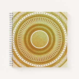Gold- und Glitter-Mandala Notizbuch