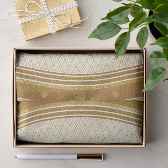 Gold- und Glitter-Mandala Seidenpapier (Geschenk)