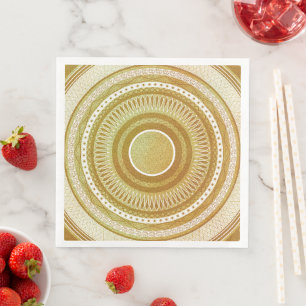 Gold- und Glitter-Mandala Serviette
