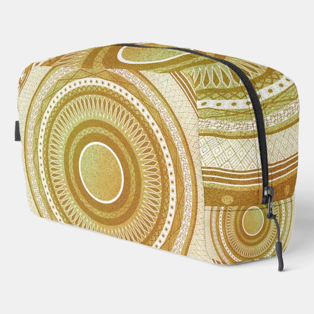 Gold- und Glitter-Mandala Waschbeutel (Rechte Ecke)