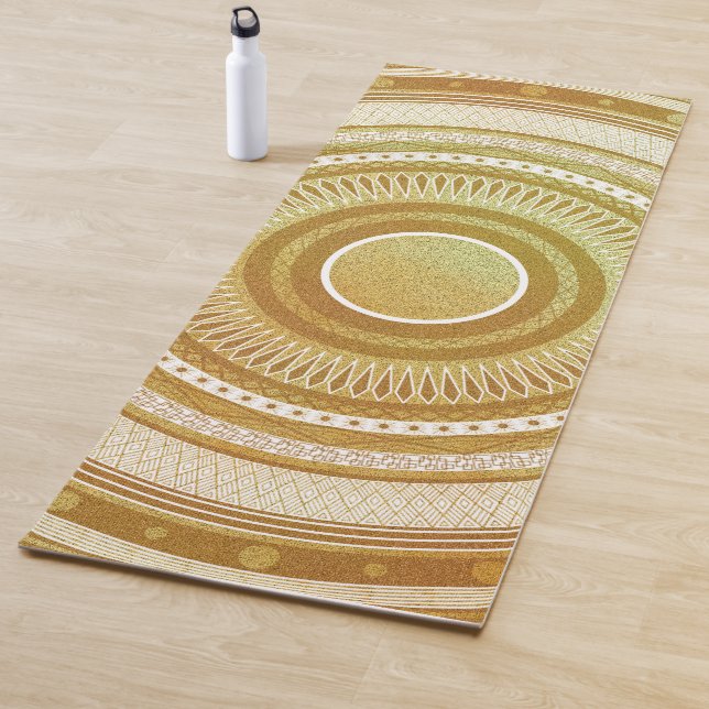 Gold- und Glitter-Mandala Yogamatte (Beispiel)