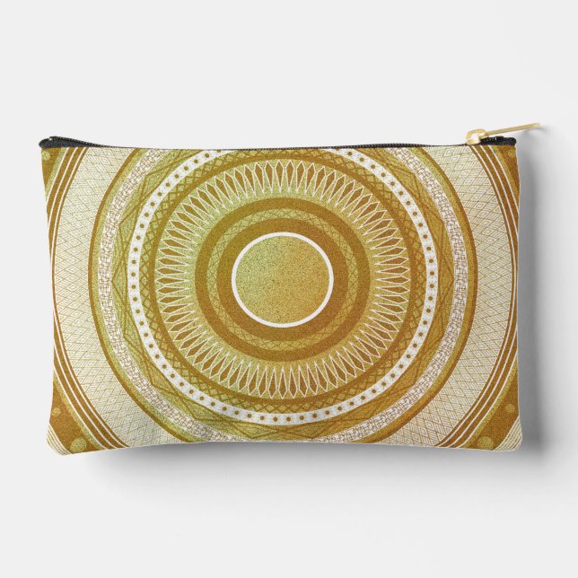 Gold- und Glitter-Mandala Zubehörtasche (Rückseite)