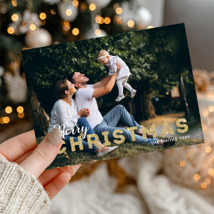 Gold und Glitzer Foto Postkarte
