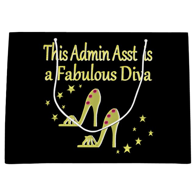GOLD UND GLITZY ADMIN ASST SHOVER DESIGN GROßE GESCHENKTÜTE (Vorderseite)