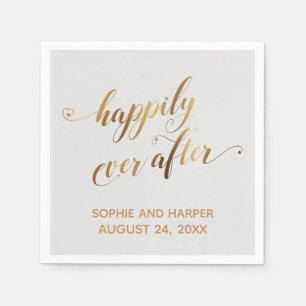 Gold und Gray nach, Herz-Script Serviette