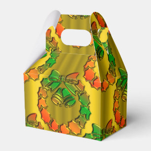 Gold und Green Shiny Weihnachtskranz Geschenkschachtel