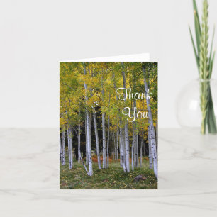 Gold und grüne Aspens vielen Dank Dankeskarte