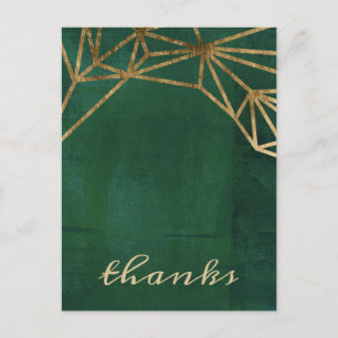 Gold- und Grüne Dschungel-Web Postkarte