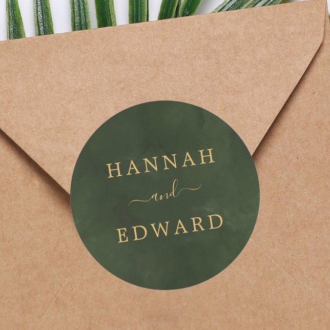 Gold und grüne Farbe Runder Aufkleber (Von Creator hochgeladen)