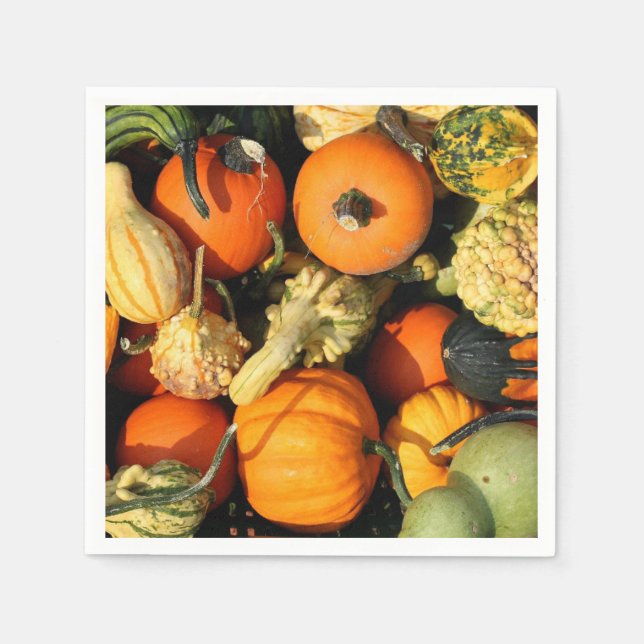 Gold und grüne Herbstgürtel, Ernte Serviette (Vorderseite)