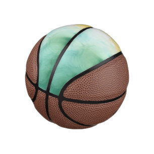 Gold und Grüne Marmorplatte Mini Basketball