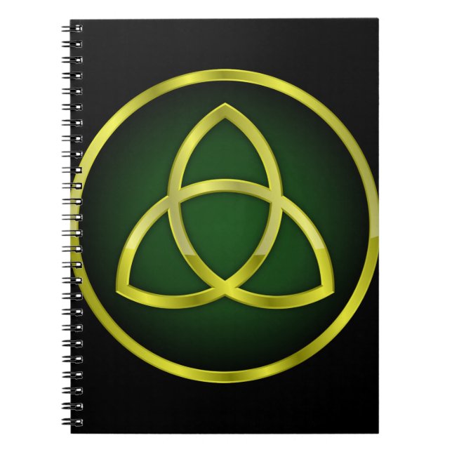 Gold und grüne Triquetra Notizblock (Vorderseite)