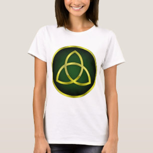 Gold und grüne Triquetra T-Shirt