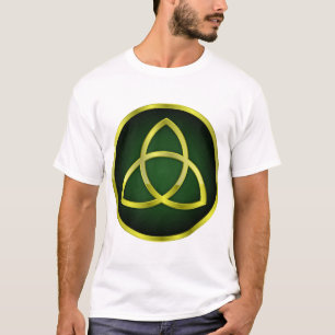 Gold und grüne Triquetra T-Shirt