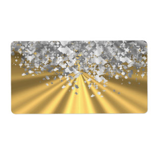 Gold- und Imitat-Glitter personalisiert