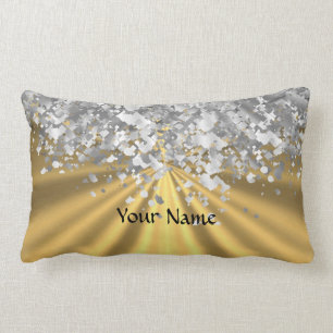 Gold- und Imitat-Glitter personalisiert Lendenkissen