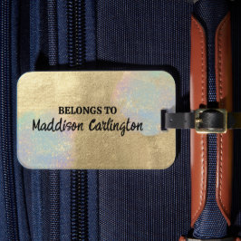Gold- und irisierende Glitter-Textur Gepäckanhänger
