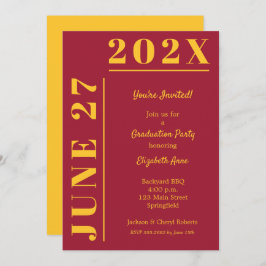 Gold- und Krimson-Graduierungspartei Einladung