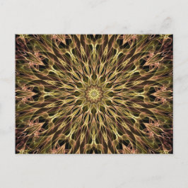 Gold und Kupfer Kaleidoskop Postkarte