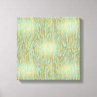 Gold und Minze Zebra Print