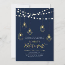 Gold und Navy Blue | String Lights Retirement Part