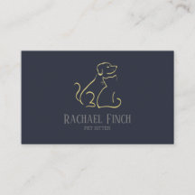 Gold und Navy moderne Minimalistische Heimtiere Si